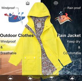 img 1 attached to SOLOCOTE Raincoat Waterproof Windproof Fuchsia Boys' Clothing : Jackets & Coats