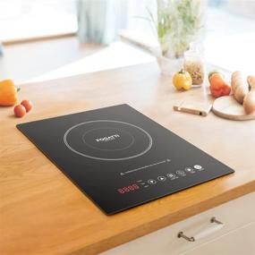 img 4 attached to 🔥 FOGATTI Electric Induction Cooktop: Built-in & Portable Versatile Stove with 1 Burner, 1800 Watt Power, 10 Levels, Sensor Touch Control, Timer, Auto Shut Off & Safety Lock