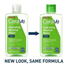 img 3 attached to 🚿 CeraVe Micellar Water: Enhanced Formula for Hydrating Facial Cleanse, Eye Makeup Remover, Fragrance-Free & Non-Irritating – 10 Fl. Oz