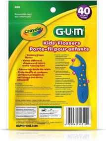 img 2 attached to 🍇 GUM Crayola Kids' Flossers, Grape - Fluoride Coated, 40 Count | Fun & Effective Dental Floss for Ages 3+