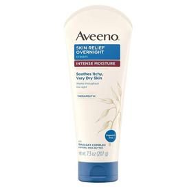 img 1 attached to 🌙 SEO-Enhanced Aveeno Skin Relief Overnight Intense Moisture Cream - Triple Oat Complex & Natural Shea Butter, Skin Protectant for Skin Relief, Fragrance & Steroid-Free, 7.3 oz (Pack of 2)