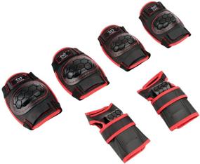 img 3 attached to 🛴 3 in 1 Kids Knee and Elbow Pads Set - Protective Gear for Skateboarding, Rollerblading, BMX, Scooter, and Cycling