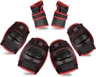 🛴 3 in 1 kids knee and elbow pads set - protective gear for skateboarding, rollerblading, bmx, scooter, and cycling logo