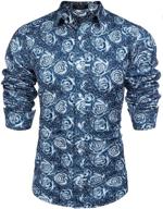 coofandy floral sleeve casual 01_white men's clothing logo