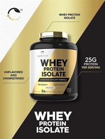 img 2 attached to 🥛 Carlyle Whey Protein Isolate 5lb - Unflavored, High 25G Protein, Vegetarian Friendly, Non-GMO, Gluten Free Powder