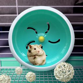 img 2 attached to 🐹 Silent Spin: Adjustable Stand Hamster Wheel for Small Pets - Gerbils, Hamsters, Mice