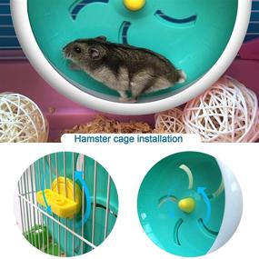 img 1 attached to 🐹 Silent Spin: Adjustable Stand Hamster Wheel for Small Pets - Gerbils, Hamsters, Mice