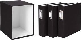 img 2 attached to 📸 DesignOvation Cydney Fabric Photo Albums Set of 3 in Display Box, Holds 4x6 or 5x7 Pictures, 200 Capacity, Black, Pack of 3
