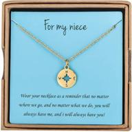 augonfever auntie pendant compass necklace logo