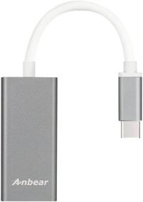 img 2 attached to Anbear USB-C to Ethernet Adapter | Type-C to RJ45 Gigabit Ethernet LAN Network Cable - Thunderbolt 3 Compatible for MacBook Pro, MacBook Air, Dell XPS 13/15, Surface Book 2, Pixelbook, and More