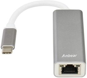 img 3 attached to Anbear USB-C to Ethernet Adapter | Type-C to RJ45 Gigabit Ethernet LAN Network Cable - Thunderbolt 3 Compatible for MacBook Pro, MacBook Air, Dell XPS 13/15, Surface Book 2, Pixelbook, and More