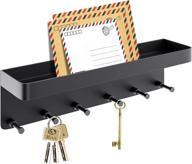 levotiyer key holder: stylish wall decor with 6 hooks, smart shelf, and mail organizer - perfect for home and office logo