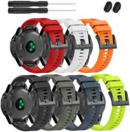 📟 zerofire силиконовые заменительные ремешки для garmin fenix 5 и 5 plus - forerunner 935, 945, approach s60 - не совместимы с 5x, 5s. логотип