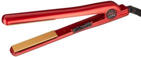 img 3 attached to 💥 Fire Red CHI Tourmaline Ceramic Hairstyling Iron 1 Inch