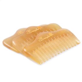 img 1 attached to Breeze-like Hair and Beard Comb - Mini Sheep Horn Detangling Comb - Anti-Static Wide Tooth Pocket Comb for Men and Women