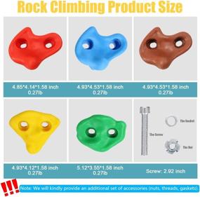 img 1 attached to 🧗 Newtion Multi-Colored Pack of 30 Rock Climbing Holds: Ideal for Kids and Adults - Large Rock Wall Grips for Indoor and Outdoor Play Set - Build Your Own Rock Climbing Wall - Hand Holds for Playground Fun