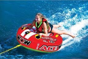 img 1 attached to 🚤 WOW World of Watersports Ace Racing Boat Tube: Exciting 1-Person Towable Tube for Boating Fun!