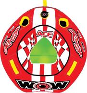 🚤 wow world of watersports ace racing boat tube: exciting 1-person towable tube for boating fun! logo