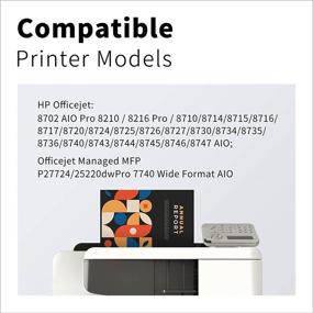 img 2 attached to 🖨️ LEMERO UTRUST HP 952XL Remanufactured Ink Cartridges - Compatible with HP OfficeJet Pro 8720 8710 8725 8715 8730 8740 8702 8200 8210 8216 7720 7740 (Cyan, Magenta, Yellow, 3-Pack)