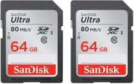 повысьте эффективность вашего хранения с памятью sandisk 2-pack sdhc uhs-i логотип