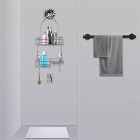 img 3 attached to 🛁 COSYLAND Hanging Shower Head Caddy – Rustproof Bathroom Shelf Organizer, SUS201 Stainless Steel Storage Rack for Toilet, Bathroom and Shower Room in Silver