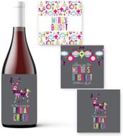 🎅 15 pack of rustic woodland shabby christmas wine bottle labels – holiday party supplies and gift bag tags with multi use stickers for diy logo