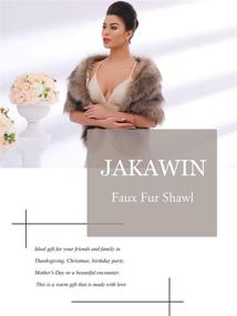 img 1 attached to 👰 Elegance and Warmth Combined: Artio Women’s Faux Fur Wraps and Shawls for Winter Bridal Wedding Cape