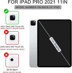 img 3 attached to 🔵 Чехол Soke для iPad Pro 11 Дюймов 2021: Встроенный защитный экран, поддержка зарядки Apple Pencil, надежная подставка - голубой