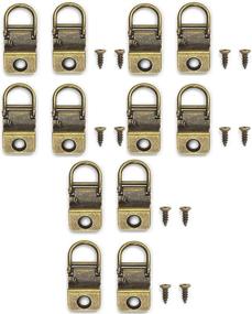 img 3 attached to HangZ 11005 Antique Brass D-Ring Picture Hanger Value Pack, 25lb, 12-Piece – Flat Mount Wire Design