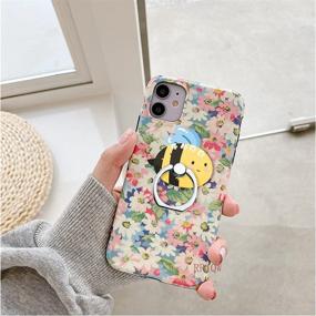 img 2 attached to 🦋 Universal Finger Ring Kickstand - Cute Butterfly and Bee Cell Phone Ring Holder Stand with 360 Degree Rotation, Compatible with iPhone, Samsung, LG, Sony, HTC and More