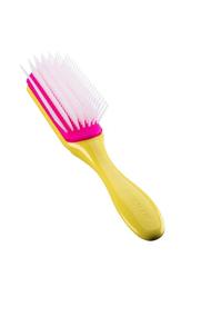 img 3 attached to Denman D3 Honolulu Yellow Curly Hair Brush: 7 Row Styling Brush for Effortless Blow-Drying