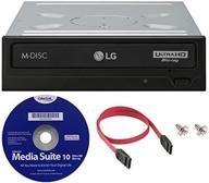 📀 lg wh16ns60 16x internal blu-ray bdxl m-disc drive with ultra hd 4k playback - bundle including cyberlink software and sata cable логотип