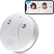 📷 wifi 4k smoke detector hidden camera with night vision and motion detection - hd 1080p surveillance baby pet mini camera for home security, outdoor, and nanny cams. usb charging, cell phone app included. logo