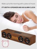 🔊 betagomed wooden bluetooth speaker: alarm clock, 4 speakers, smart compatibility, portability, 360° surround sound, high fidelity & heavy bass logo