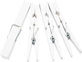 img 2 attached to 👕 Juvale 4-inch White Clothespins, 100 Pack - Ideal for Hanging