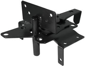 img 2 attached to Automatic Self-Locking Gate Latch - Heavy Duty Post Mount Gravity Lever Lock for Wood/PVC Fence Gates - Secure Pool, Yard, Garden - Steel Construction - Black Finish - Includes Fasteners Hardware