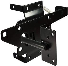 img 4 attached to Automatic Self-Locking Gate Latch - Heavy Duty Post Mount Gravity Lever Lock for Wood/PVC Fence Gates - Secure Pool, Yard, Garden - Steel Construction - Black Finish - Includes Fasteners Hardware