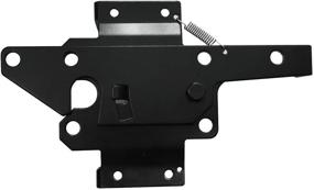 img 1 attached to Automatic Self-Locking Gate Latch - Heavy Duty Post Mount Gravity Lever Lock for Wood/PVC Fence Gates - Secure Pool, Yard, Garden - Steel Construction - Black Finish - Includes Fasteners Hardware