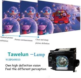 img 1 attached to 📺 Tawelun 915P049010 Replacement Lamp with Housing: Quality Solution for Mitsubishi TVs