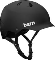 stay cool and safe with bern summer watts eps helmet - matte black (size: large) logo