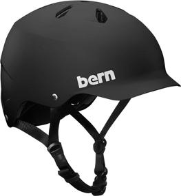 img 4 attached to Stay Cool and Safe with BERN Summer Watts EPS Helmet - Matte Black (Size: Large)