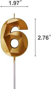 img 3 attached to 🎂 Large Golden Birthday Candles - ProYearn 2.76 inches - Number 6 - Ideal for Birthday Cakes and Anniversary Celebrations