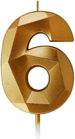 img 4 attached to 🎂 Large Golden Birthday Candles - ProYearn 2.76 inches - Number 6 - Ideal for Birthday Cakes and Anniversary Celebrations