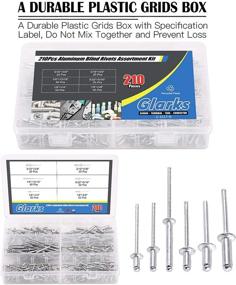 img 1 attached to Glarks 210Pcs Aluminum Mandrel Assortment