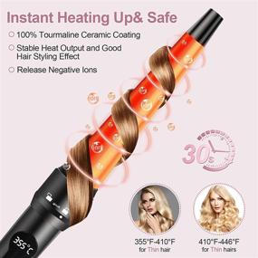 img 1 attached to 1-inch 4-in-1 Curling Iron Set with Wand