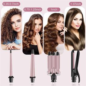 img 2 attached to 1-inch 4-in-1 Curling Iron Set with Wand