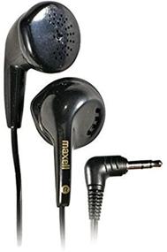 img 1 attached to 🎧 Maxell Lightweight Extended Use Anisotropic Ferrite Magnet Driver Dynamic Sound Reproduction Stereo Ear Bud - Black (Value)