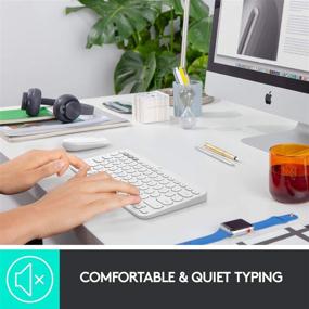 img 2 attached to Logitech K380 Wireless Bluetooth Keyboard for Mac - Off White: Multi-Device Convenience and Versatility