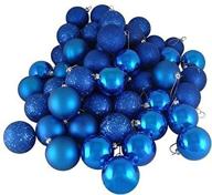 🎄 kipokalor blue christmas tree ball ornaments: mini shatterproof satin, shiny, and glitter finish bulb decorations (21pcs, blue) logo