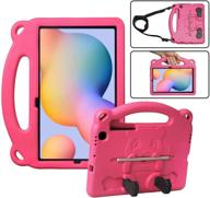 🔥 firevase case for samsung galaxy tab s6 lite 10.4" 2020 - eva shock proof lightweight kids case with handle, shoulder strap, and pen holder, rose logo